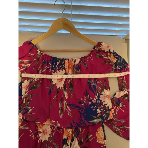 Peach Love California Pink Floral Bohemian Romper Sz S(R37) - Picture 9 of 12